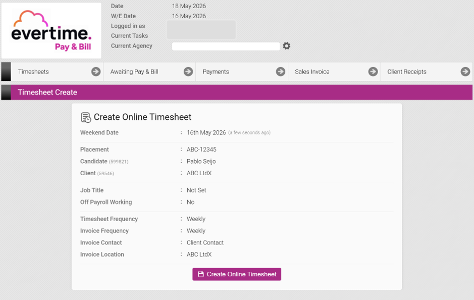 New Evertime features timesheet redesigned